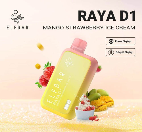 Elfbar Raya D1 Mango Strawberry Ice Cream 13000 Puffs