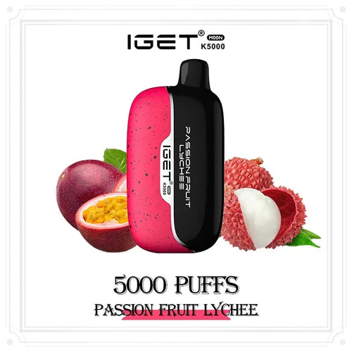 IGET MOON K5000 Passion Fruit Lychee 5000 Puffs
