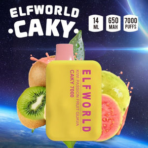 Elfworld Caky Kiwi Passion Fruit Guava (7000 Puffs)