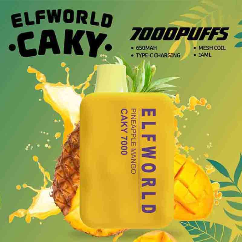 Elfworld Caky Pineapple Mango (7000 Puffs)