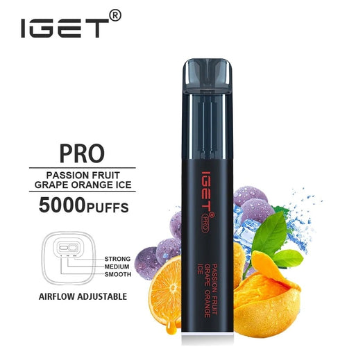 IGET PRO - Passion Fruit Grape Orange Ice (5000 Puffs)