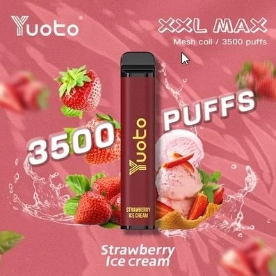 Yuoto XXL MAX Strawberry Ice Cream (3500 Puffs)