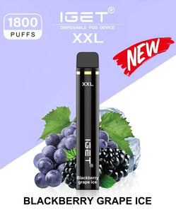IGET XXL Vape - Blackberry Grape Ice (1800 Puffs)