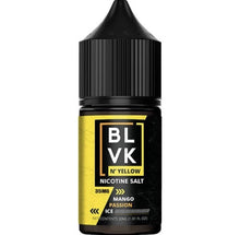 Load image into Gallery viewer, BLVK &amp; Yellow Nic Salt -  Mango Passion Ice Bottle
