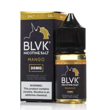 Load image into Gallery viewer, BLVK Unicorn Nicotine Salt - Mango Box &amp; Bottle
