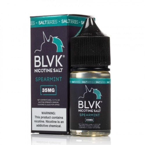 BLVK Unicorn Nicotine Salt - Spearmint Box and Bottle