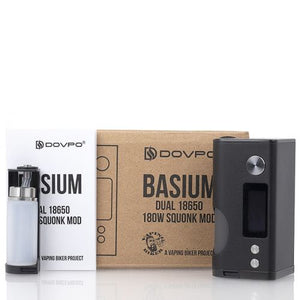 DOVPO x Vaping Biker Basium Squonk 180W Box Mod package content