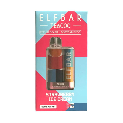ELF BAR TE6000 - Strawberry Ice Cream