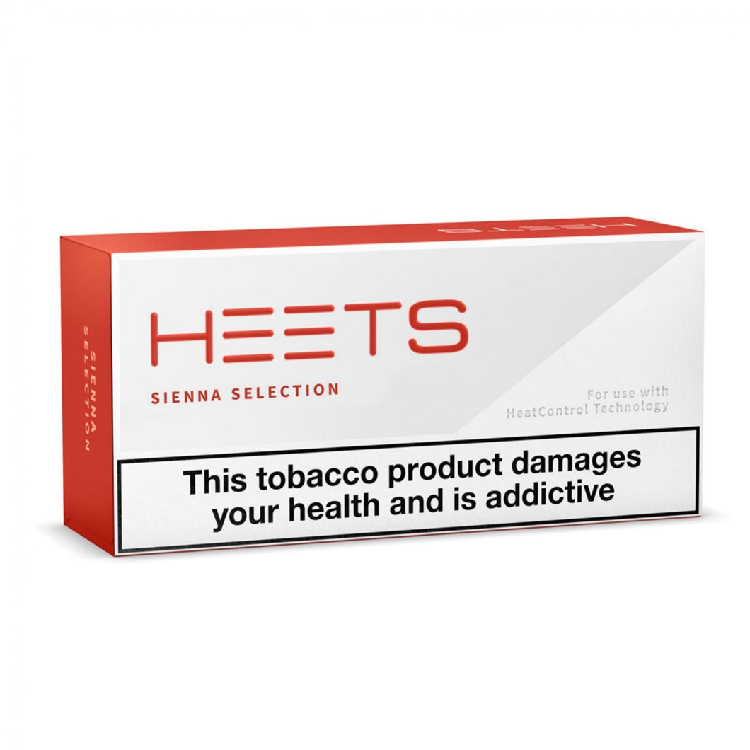 heets sienna selection label iqos