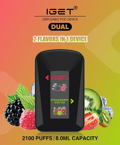 IGET Dual - Blackberry Raspberry Ice & Strawberry Kiwi Ice