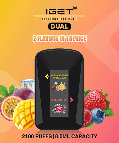IGET Dual - Passion Fruit Mango Ice & Mix Berry