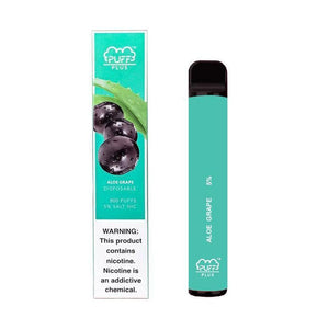 puff bar plus aloe grape disposable device