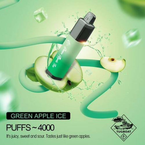 Tugboat Mega Flow Green Apple Ice (4000 Puffs)