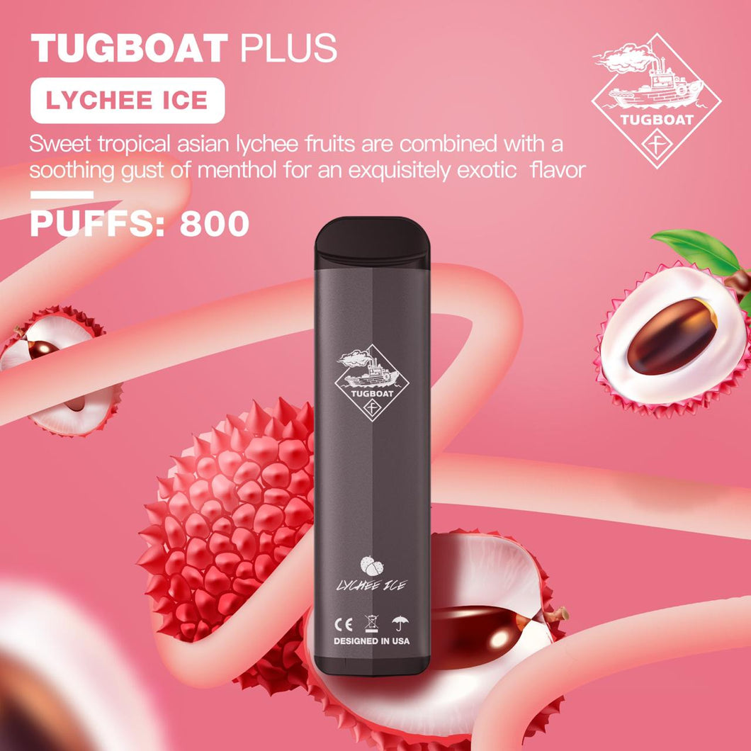 Tugboat Plus Lychee Ice disposable pod 800 puffs