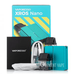 Vaporesso XROS Nano Pod System - packaging content blue