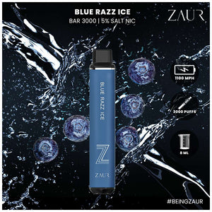 Zaur Blue Razz Ice Disposable (3000 Puffs)