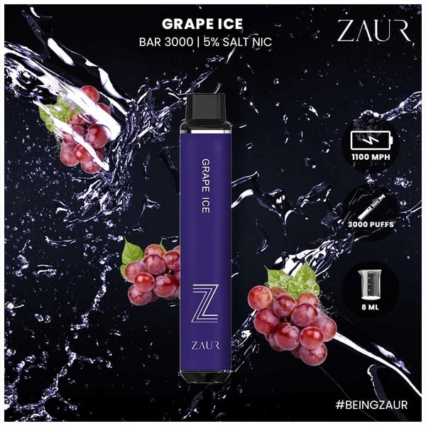 Zaur Grape Ice Disposable (3000 Puffs)